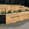 pressure treated timber wall